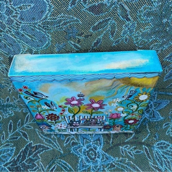 Beach Girl Studios "Patchwork Pals" Original Painting by Laura Jones – 12x12 - Picture 6 of 10